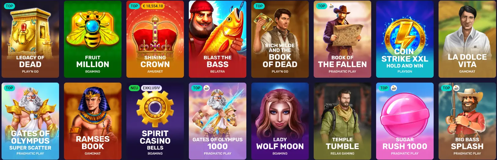 spirit casino slots